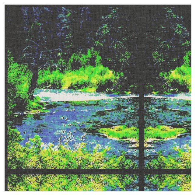 Tissu La rivière de poudre (Fermer)