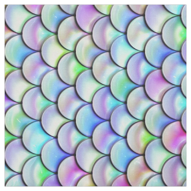 Tissu La sirène de bulle d'arc-en-ciel de Falln mesure (Échantillon)