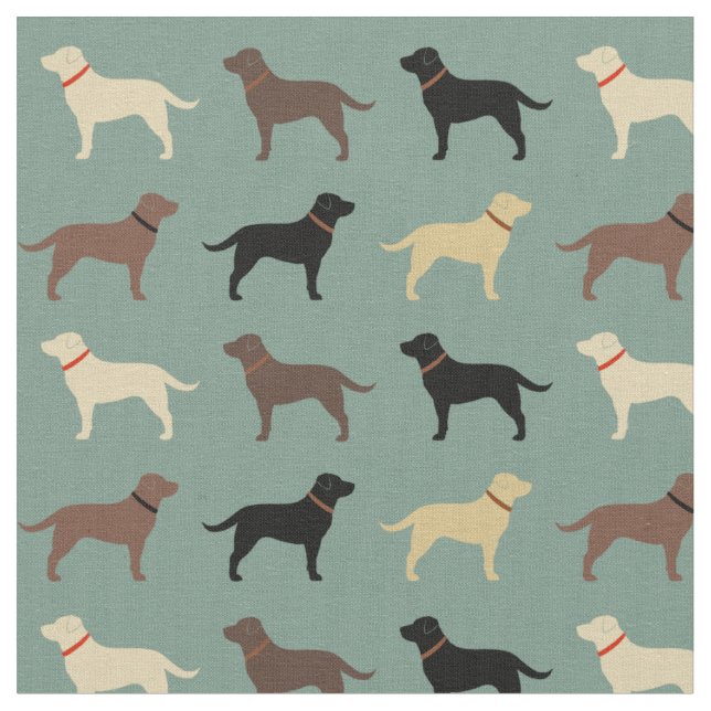 Tissu Laboratoires de Motif des silhouettes de chien des (Fermer)