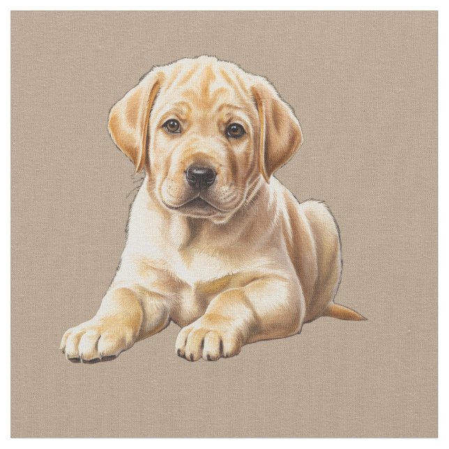 Tissu Labrador Retriever Jaune (Fermer)