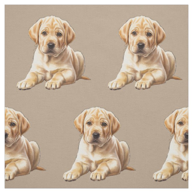 Tissu Labrador Retriever Jaune (Échantillon)