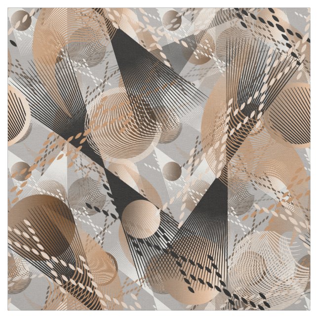 Tissu L'abstraction grise et brune. (Échantillon)