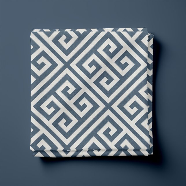 Tissu Lac Bleu Motif à Clés Grecques (Créateur téléchargé)