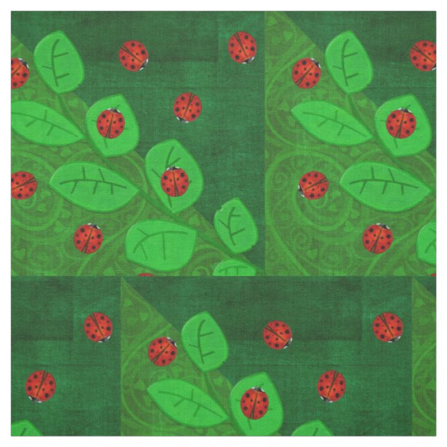Tissu Ladybug Whimsey 3D Folk Art 3 (Échantillon)