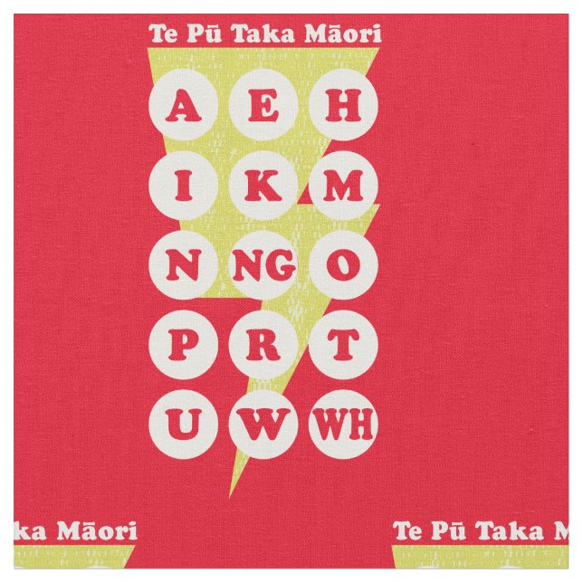Tissu L'alphabet maori Pu Taka (Fermer)