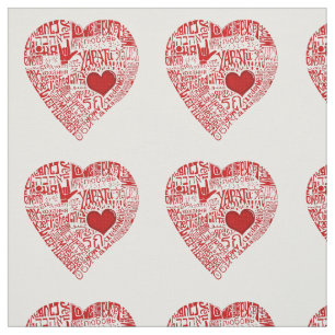 Tissu L'Amour Dans De Nombreuses Langues