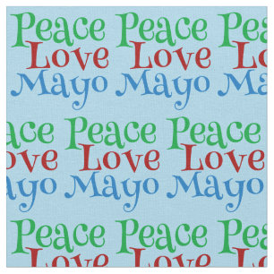 Tissu L'Amour de la paix Mayo Funny Mayonnaise