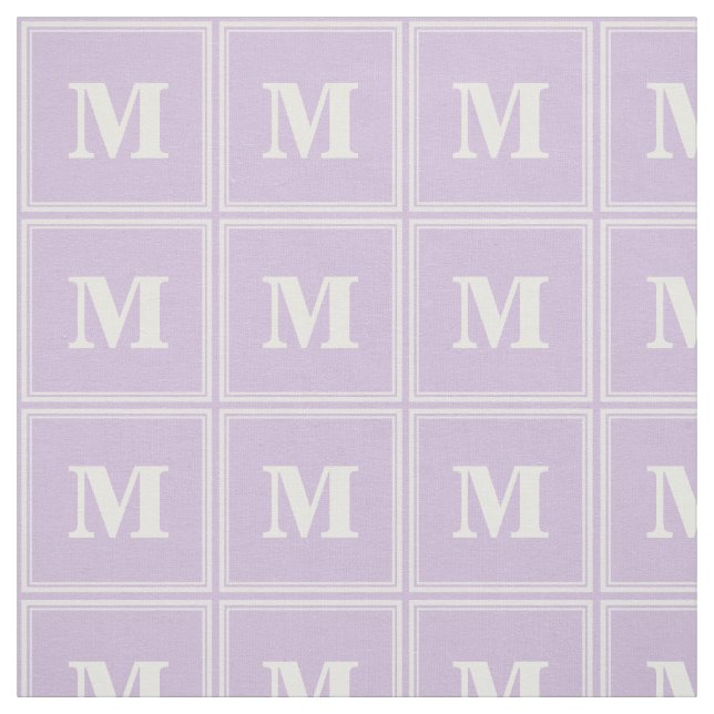 Tissu Landes violettes de chardon monogramme (Échantillon)