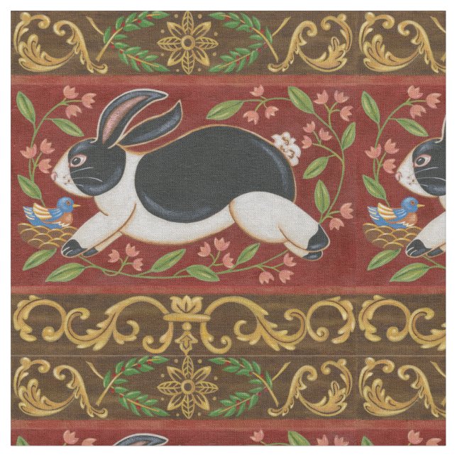 Tissu Lapin Folk (Fermer)