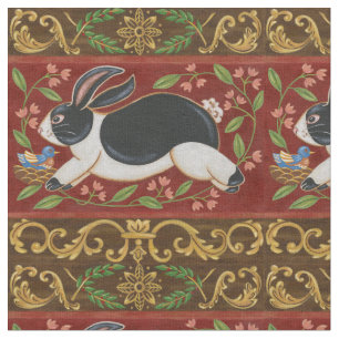 Tissu Lapin folklorique