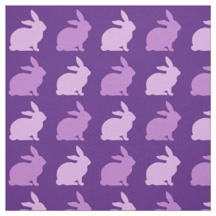 Tissu Lapin lapin de lapin de lavande mauve