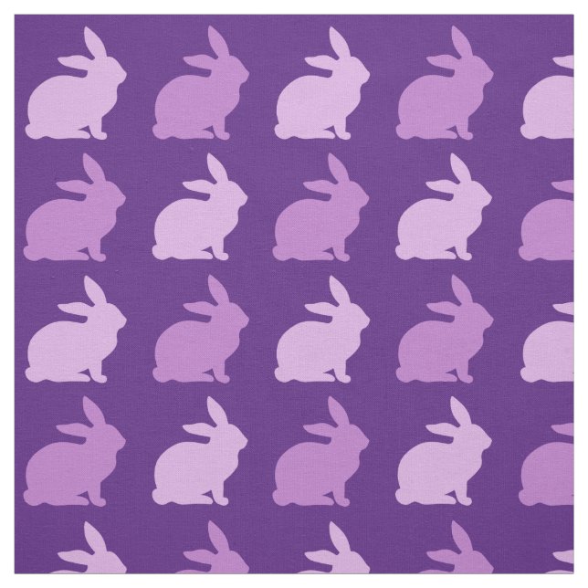 Tissu Lapin lapin de lapin de lavande mauve (Échantillon)