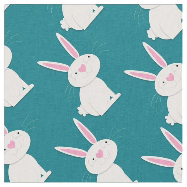 Tissu Lapin Mignon Dessin Animé Enfants (Fermer)