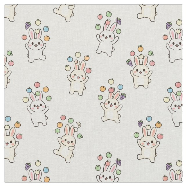 Tissu Lapin Mignon Kawaii (Fermer)