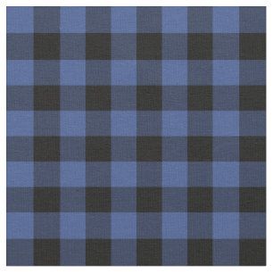 Tissu Lapis Bleu Buffalo Check Plaid