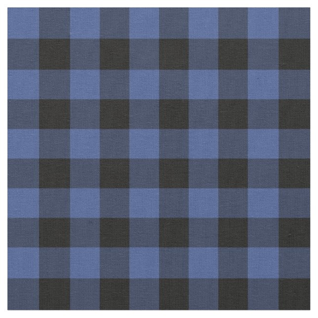 Tissu Lapis Bleu Buffalo Check Plaid (Fermer)