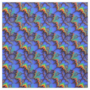 Tissu L'arc-en-ciel électrique ondule le motif d'art de
