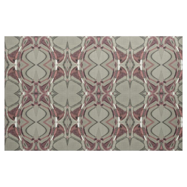Tissu L'art Abstrait gris et rouge (Fat Quarter)