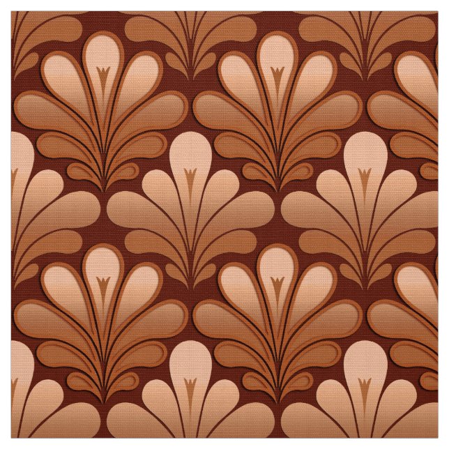 Tissu L'art déco Shell modèlent, cuivrent et se (Échantillon)