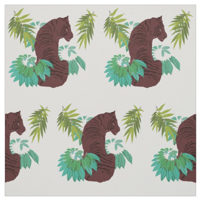Tissu L'art du tigre sauvage (Échantillon)
