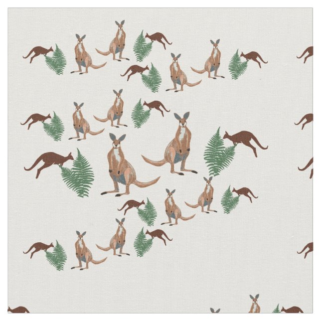 Tissu L'art sauvage de Kangaroos (Fermer)