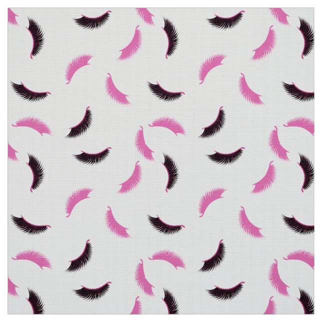 Tissu Lashes avec motif de parties scintillant rose (Échantillon)