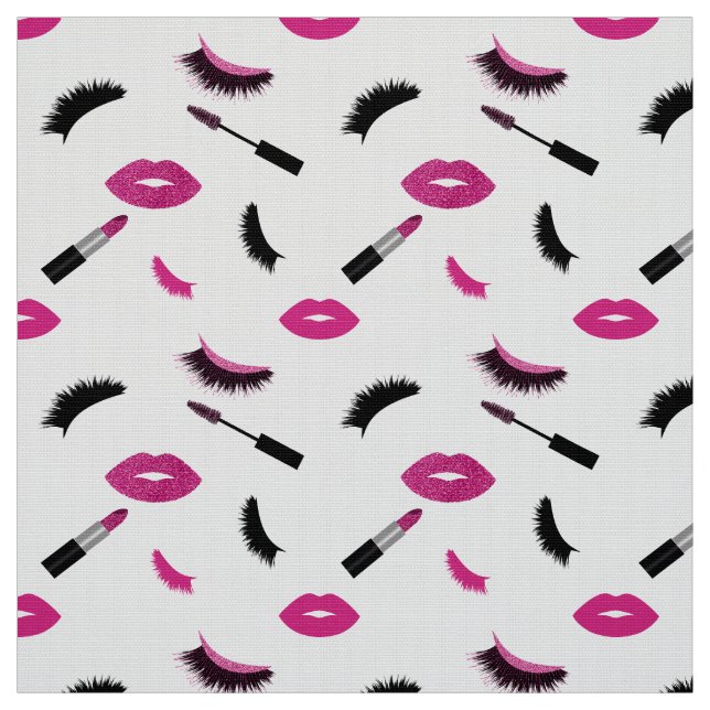 Tissu Lashes, mascara et rouge à lèvres avec parties sci (Échantillon)