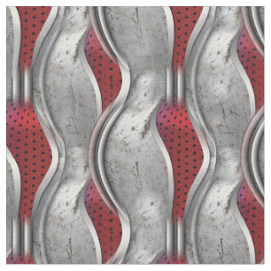 Tissu L'aspect Gras métal 3D gris rouge texture