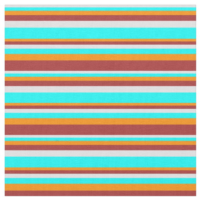 Tissu Lavande, Aqua, Orange foncé et Brown (Fermer)