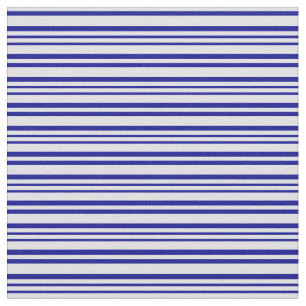 Tissu Lavande et bandes bleu foncé