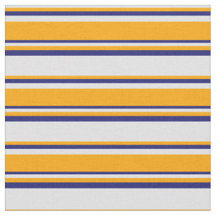 Tissu Lavande, orange et Motif bleu nuit