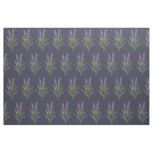 Tissu Lavande vintage en bleu de minuit