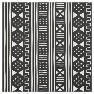Tissu Le blanc sur l'Africain noir MudCloth a inspiré