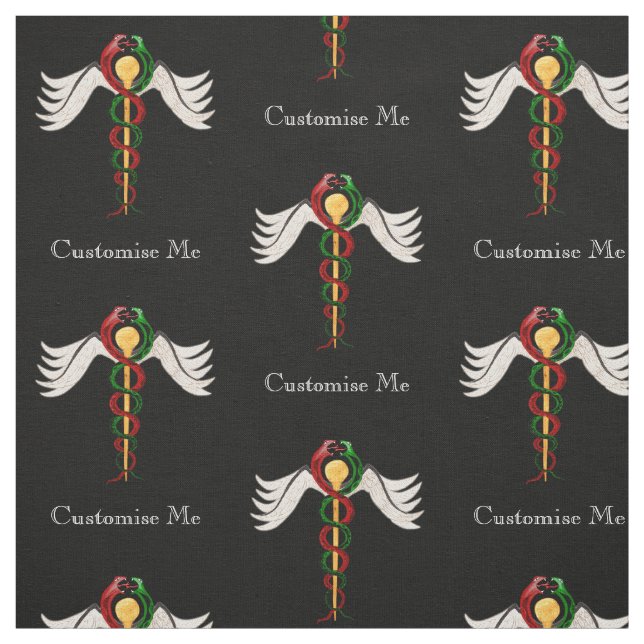Tissu Le Caduceus (couleur complète) (Échantillon)