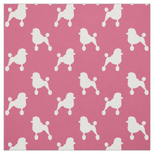 Tissu Le caniche standard de fantaisie silhouette le