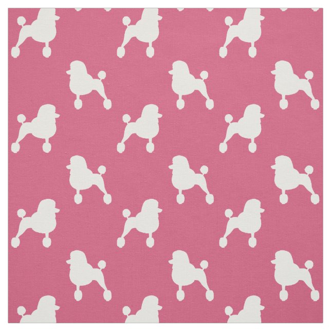 Tissu Le caniche standard de fantaisie silhouette le (Échantillon)