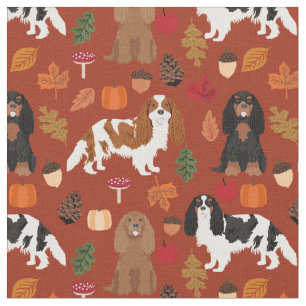 Tissu Le Cavalier le roi Charles Spaniel tombe