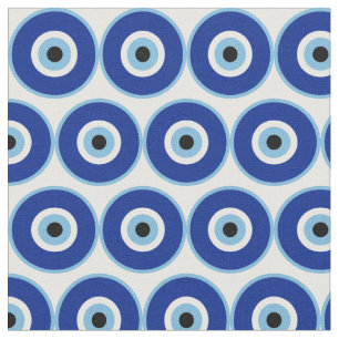 Tissu Le charme traditionnel des yeux nazes bleus