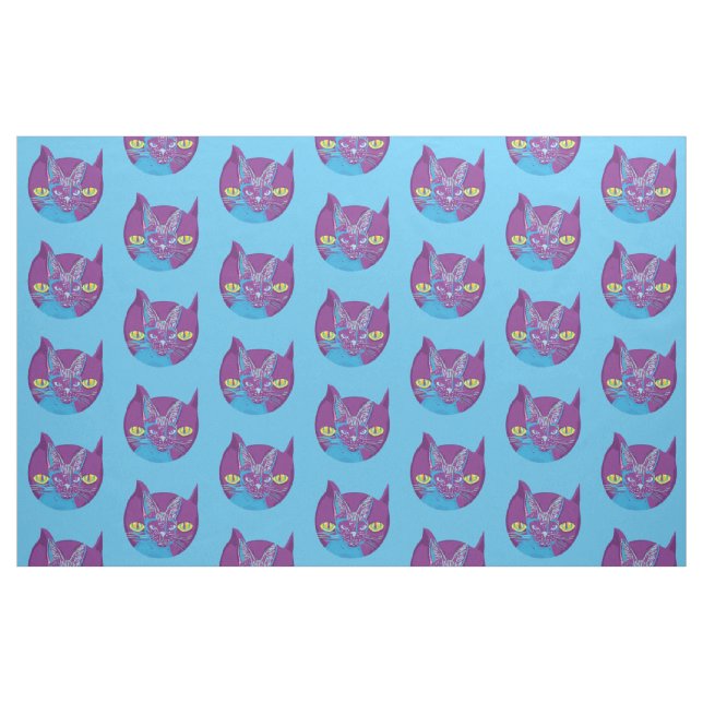Tissu Le chat de Schrodinger, artistique (Fat Quarter)