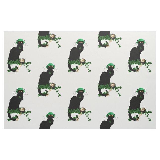Tissu Le Chat Noir Fête de la Saint-Patrick Clover (Fat Quarter)