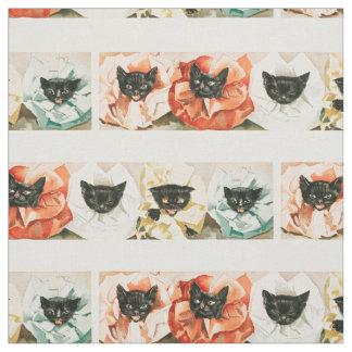 Tissu Le chat noir Vintage chatouille les chats d'Hallow