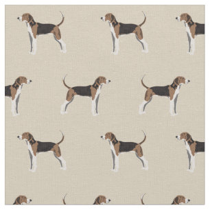 Tissu Le chien du Coonhound en marche