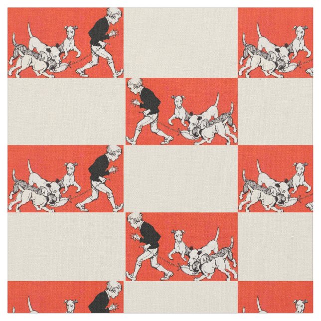 Tissu le chien marcheur (Fermer)