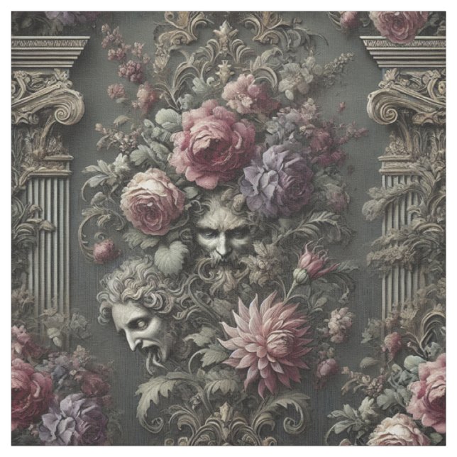 Tissu Le choeur de la tragédie - Carrelage de déclaratio (Échantillon)