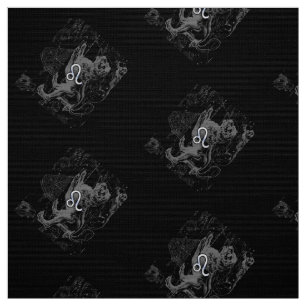 Tissu Le chrome comme le zodiaque de Lion se connectent