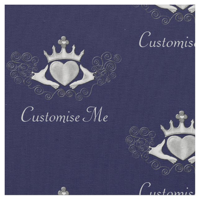 Tissu Le Claddagh (Argent) (Fermer)