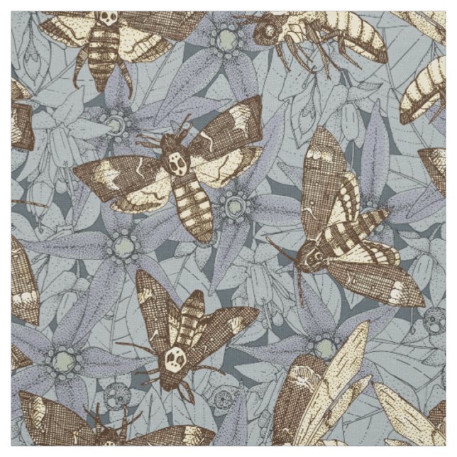 Tissu Le crépuscule de la tête de la mort (Échantillon)
