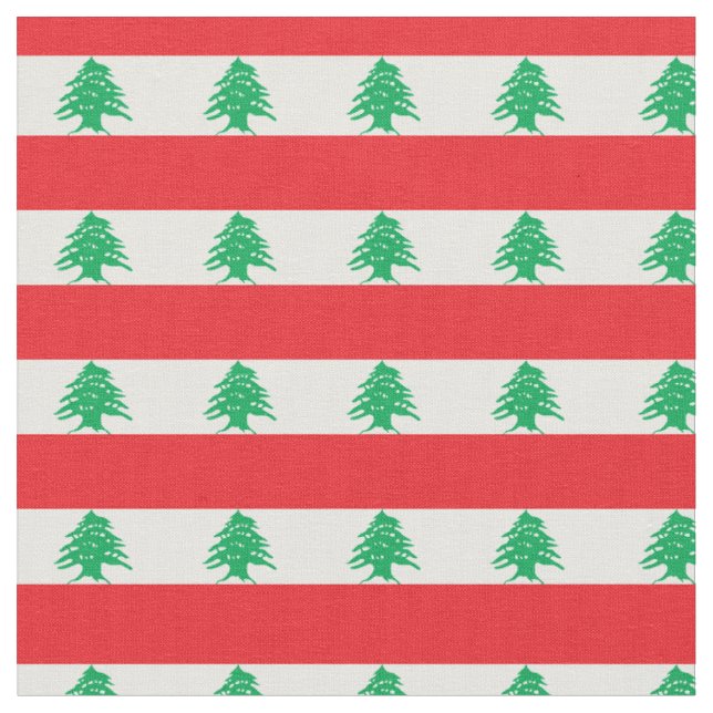 Tissu Le drapeau libanais et la mode libanaise (Fermer)