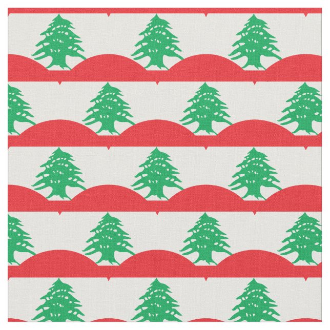 Tissu Le drapeau libanais et la mode libanaise (Fermer)