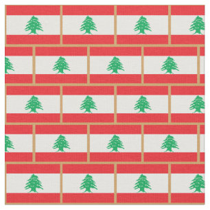 Tissu Le drapeau libanais et la mode libanaise Fabric/sp